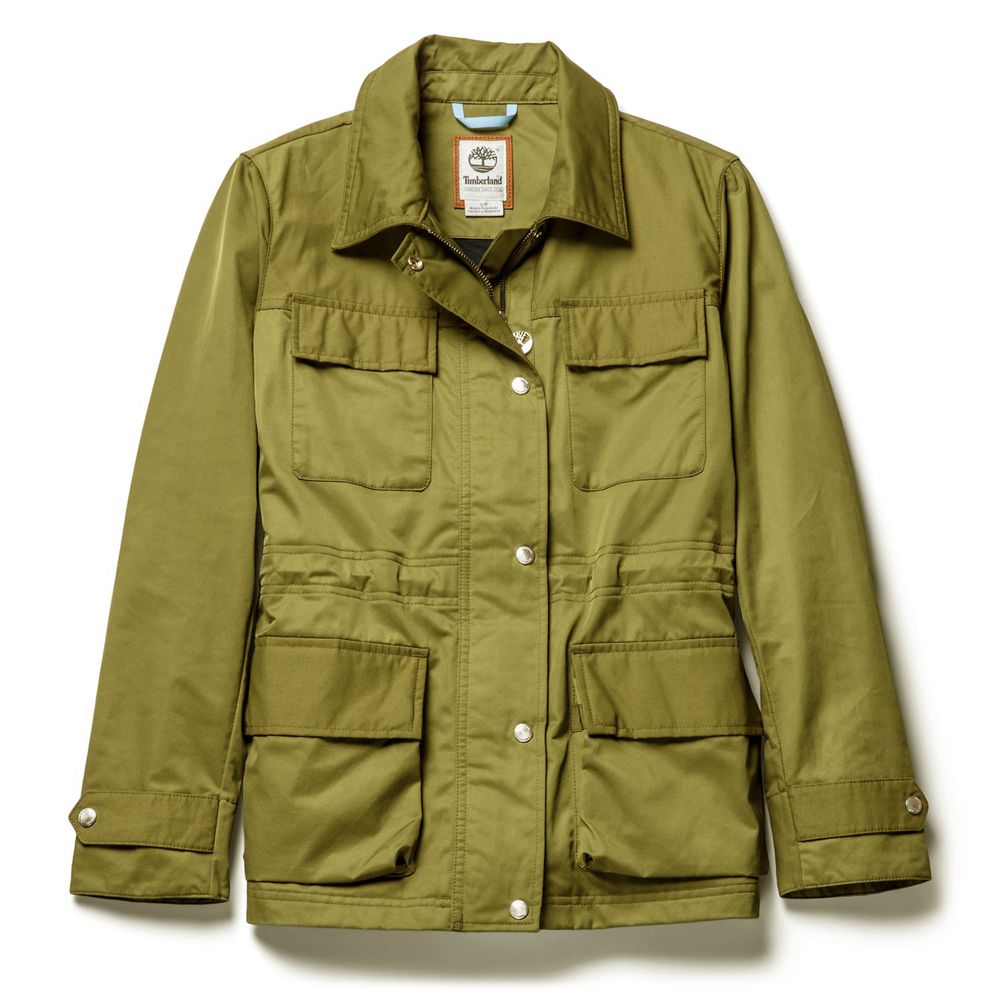 Timberland Womens Jackets Water-Resistant M65 Field - Olive - India IK9821075